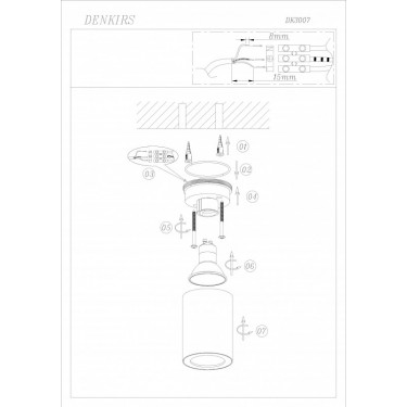 Влагозащищенный светильник GU10 черный DK3007-BK