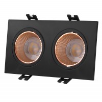 Встраиваемый светильник 2xGU5.3 черный бронзовый DK3072-BBR