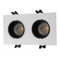Встраиваемый светильник 2xGU5.3 белый черный DK3072-WH+BK Встраиваемый светильник 2xGU5.3 белый черный DK3072-WH+BK