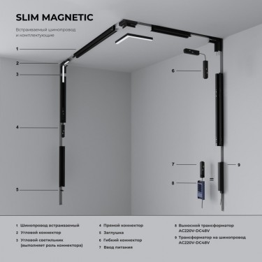 Магнитный светильник 24W 4200K Link черный Link Slim Magnetic 85029/01 Магнитный светильник 24W 4200K Link черный Link Slim Magnetic 85029/01
