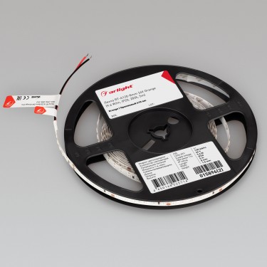 Светодиодная лента RT-A120-8mm 24V Orange (9.6 W/m, IP20, 2835, 5m)