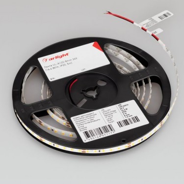 Лента UL-A120-8mm 24V Warm2700 (9.6 W/m, IP20, 5m)