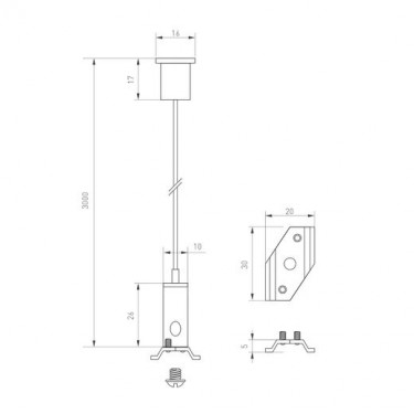 Подвесной комплект MAG-HANG-25-L3000 (SL) 