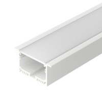 Встраиваемый белый профиль с экраном SL-LINIA62-F-2500 WHITE+OPAL