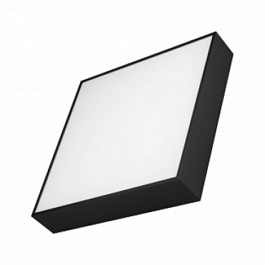 Светильник с БАП IM-QUADRO-EMERGENCY-3H-S350x350-33W Day4000 (BK, 120 deg, 230V)