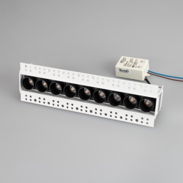 Светильник под шпаклевку MS-ORIENT-BUILT-TRIMLESS-TC-S38x277-20W Day4000 (WH-BK, 30 deg, 230V)