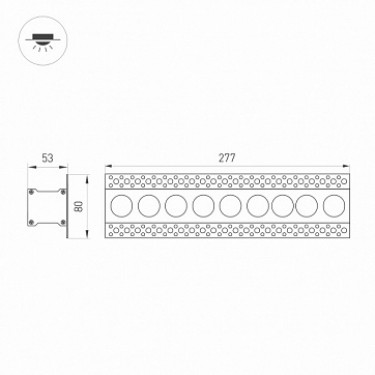 Светильник под шпаклевку MS-ORIENT-BUILT-TRIMLESS-TC-S38x277-20W Day4000 (WH-BK, 30 deg, 230V)
