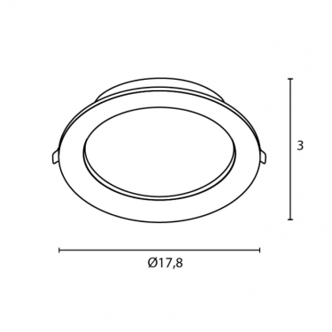 Встраиваемый светильник Quick 18W 5000K A8518PL-1WH