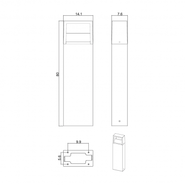 Ландшафтный светильник Liverpool 9W 2700/3400/4000K A1328PA-1BK