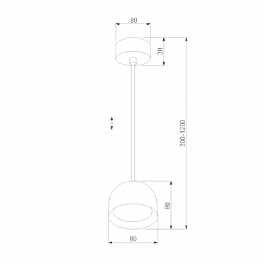 Подвесной светильник Uno 8W 4000K 50261 LED черный