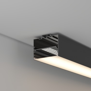 Профиль для лент черный 2000x100x70.4мм POWER-W100H70-2000 BLACK