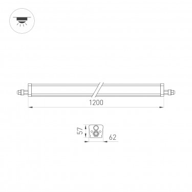 Светильник ALT-TUBULAR-1200-28W Day4000 (WH, 120 deg, 230V)