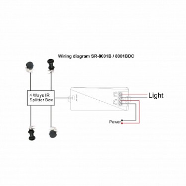 Сплиттер для подключения до 4-х ИК-датчиков SR-Door-Switch White Сплиттер для подключения до 4-х ИК-датчиков SR-Door-Switch White