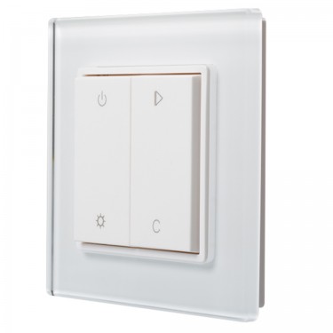 2-х клавишная RGBВт панель Knob SR-2833RGB-RF-UP White (3V,RGBW,1зона)