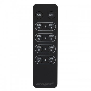 10-кнопочный 4-зонный пульт SR-2833K4 Black (диммер 4 зоны) 10-кнопочный 4-зонный пульт SR-2833K4 Black (диммер 4 зоны)