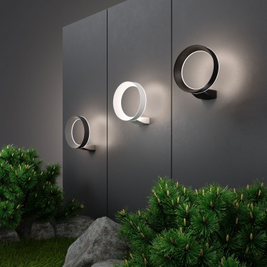 Уличный настенный светильник Ring 1710 Techno Led серый