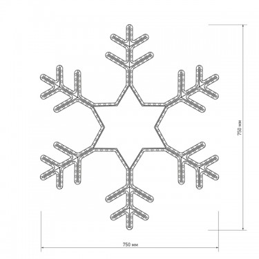 Светодиодная фигура снежинка ARD-SNOWFLAKE-M4-750x750-324LED White (230V, 18W) Светодиодная фигура снежинка ARD-SNOWFLAKE-M4-750x750-324LED White (230V, 18W)