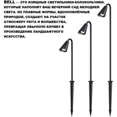 Грунтовый светильник Bell GU10 черный 371059