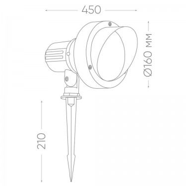 Грунтовый светильник 12W 2700К Feron SP2706 32131