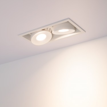 Карданный светильник CL-SIMPLE-S148x80-2x9W Warm3000 (WH, 45 deg)