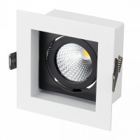 Карданный светильник CL-KARDAN-S102x102-9W Warm (WH-BK, 38 deg)