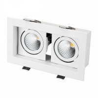 Карданный светильник CL-KARDAN-S180x102-2x9W Day (WH, 38 deg)