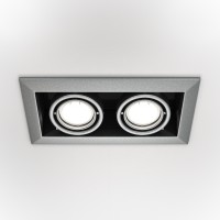 Кадранный светильник Metal Modern 2×GU10 серебро DL008-2-02-S
