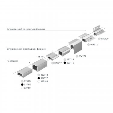 Профиль для лент белый 2000x16x7мм SL-SLIM-H7-2000 WHITE