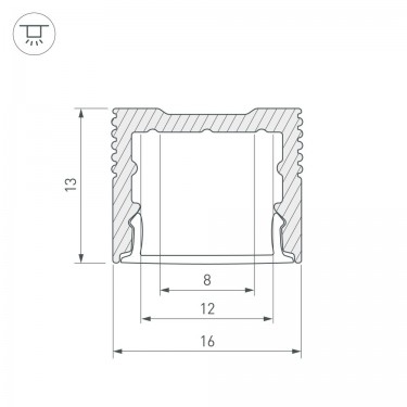 Накладной профиль для лент 16×13×2000мм SL-SLIM-H13M-2000 ANOD Накладной профиль для лент 16×13×2000мм SL-SLIM-H13M-2000 ANOD