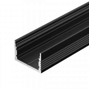 Профиль для лент черный 2000x15x9.5мм SL-SLIM15-H10-2000 BLACK