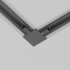 Коннектор L-образный Unity встраиваемый черный TRA002CL-11B