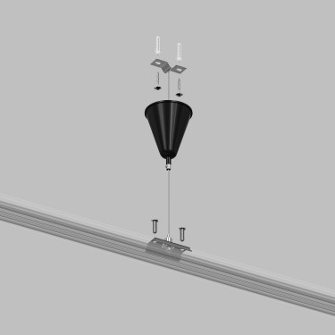Подвесное крепление для трека 1.5 м черный TR1105-BK