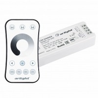 Диммер для одноцветной ленты SMART-DIM-SET-RING (12-24V, 1x8A, ПДУ 2.4G)