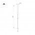 Светильник в форме камыша KT-CATALI-BOLL-H400-0.5W Warm3000 (BK, 160 deg, 24V)