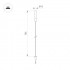 Светильник в форме камыша KT-CATALI-BOLL-H785-0.5W Warm3000 (BK, 160 deg, 24V)