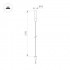 Светильник в форме камыша KT-CATALI-BOLL-H1375-0.5W Warm3000 (BK, 160 deg, 24V)
