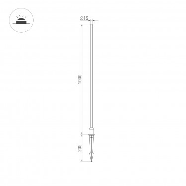 Ландшафтный светильник ALT-CHAMPAGNE-L1000-3W Warm3000 (DG, 180 deg, 230V)