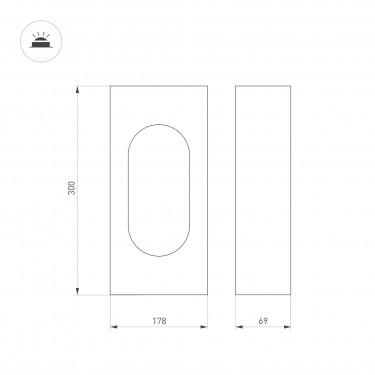 Светильник LGD-MUSE-BOLL-H300-12W Warm3000 (DG, 296 deg, 230V)