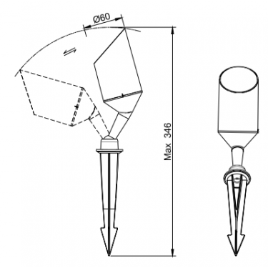 Ландшафтный светильник Elsie GU10 черный A1022IN-1BK