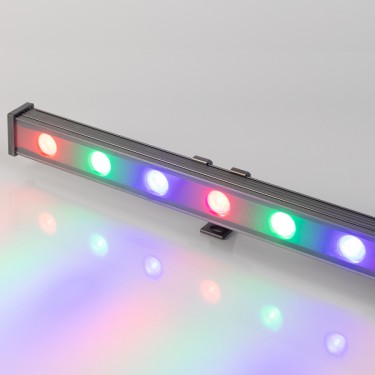 Линейный прожектор AR-LINE-1000S-18W-24V RGB (Grey, 30 deg, DMX512)