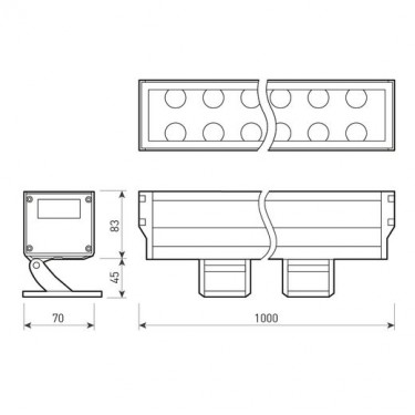 Линейный прожектор AR-LINE-1000XL-54W-230V White (Grey, 30 deg)