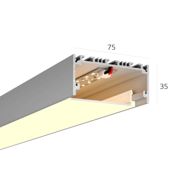 Линейный светильник LINE 7535 1250mm 28W 3000K Anod