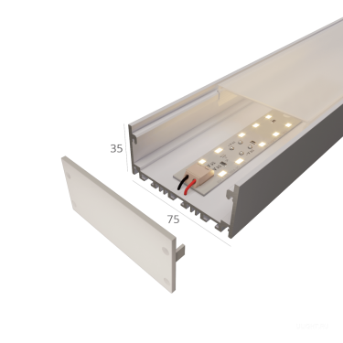 Линейный светильник LINE 7535 500mm 11W 4000K Anod