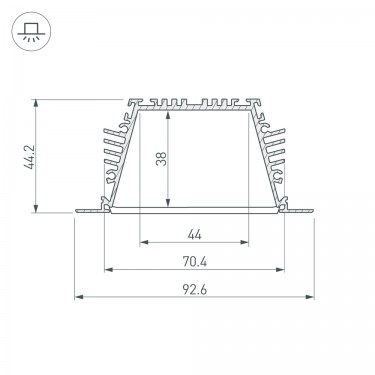 Профиль KLUS-POWER-RW70FS-2000 ANOD
