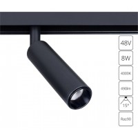 Магнитный светильник 8W 4000K черный Linea A4660PL-1BK