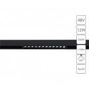 Магнитный светильник 12W 3000K черный Linea A4674PL-1BK