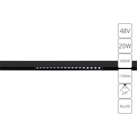 Магнитный светильник 20W 3000K черный Linea A4645PL-1BK