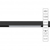 Магнитный светильник 10W 4000K черный Linea A4662PL-1BK