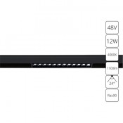Магнитный светильник 12W 4000K черный Linea A4664PL-1BK
