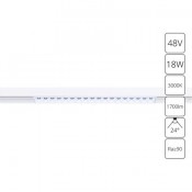 Магнитный светильник 18W 3000K белый Linea A4675PL-1WH